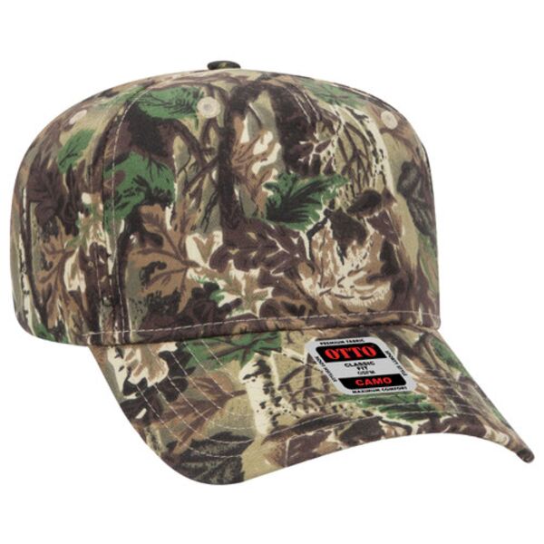 OTTO CAP Camouflage 5 Panel Mid Profile Baseball Cap Thumbnail