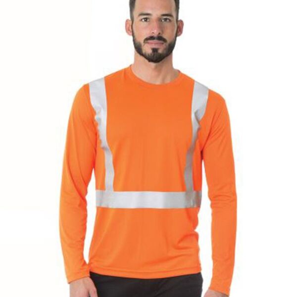 Men's USA-Made Hi-Visibility Long Sleeve Performance T-Shirt Thumbnail